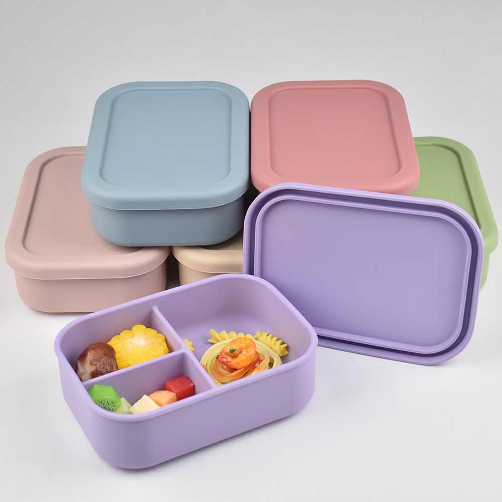Baby Food Delivery - Bento-Lunchbox aus lebensmittelechtem Silikon mit 3