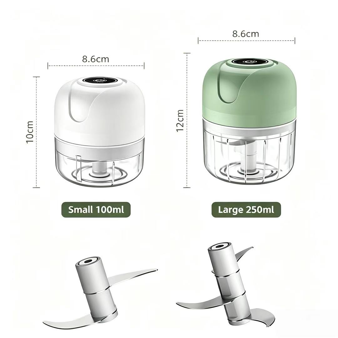 Baby Food Vegetables - 23W USB Wiederaufladbarer Elektrischer Knoblauchzerkleinerer 100ML/250ML