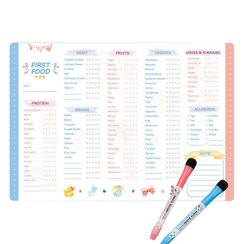 Baby Food List - Baby First Food Tracker mit Kühlschrank