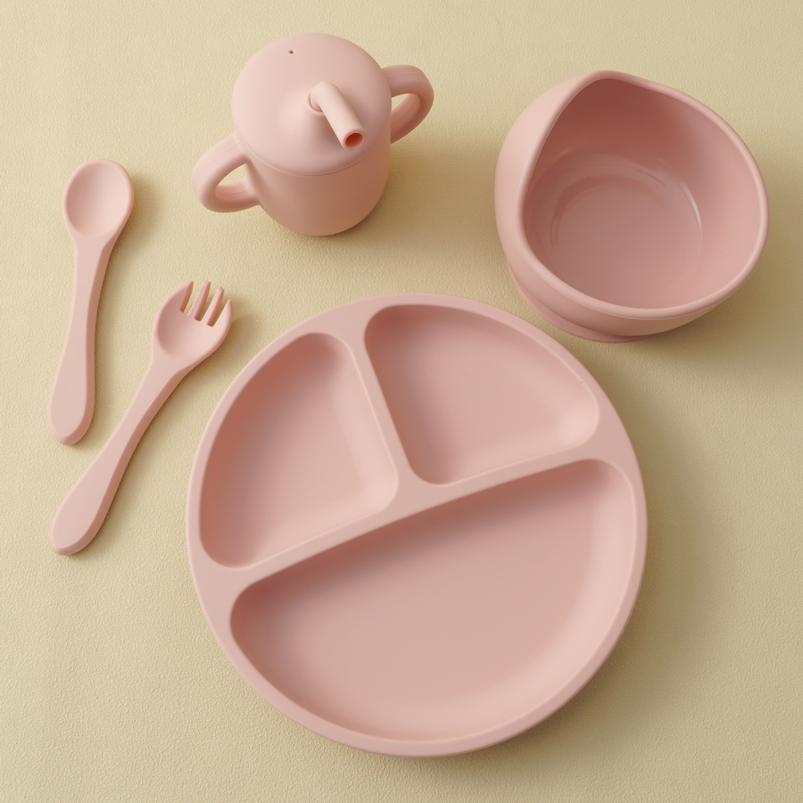Silicone Suction Bowl - 5PCS Baby Silikon Geschirr Set Saug