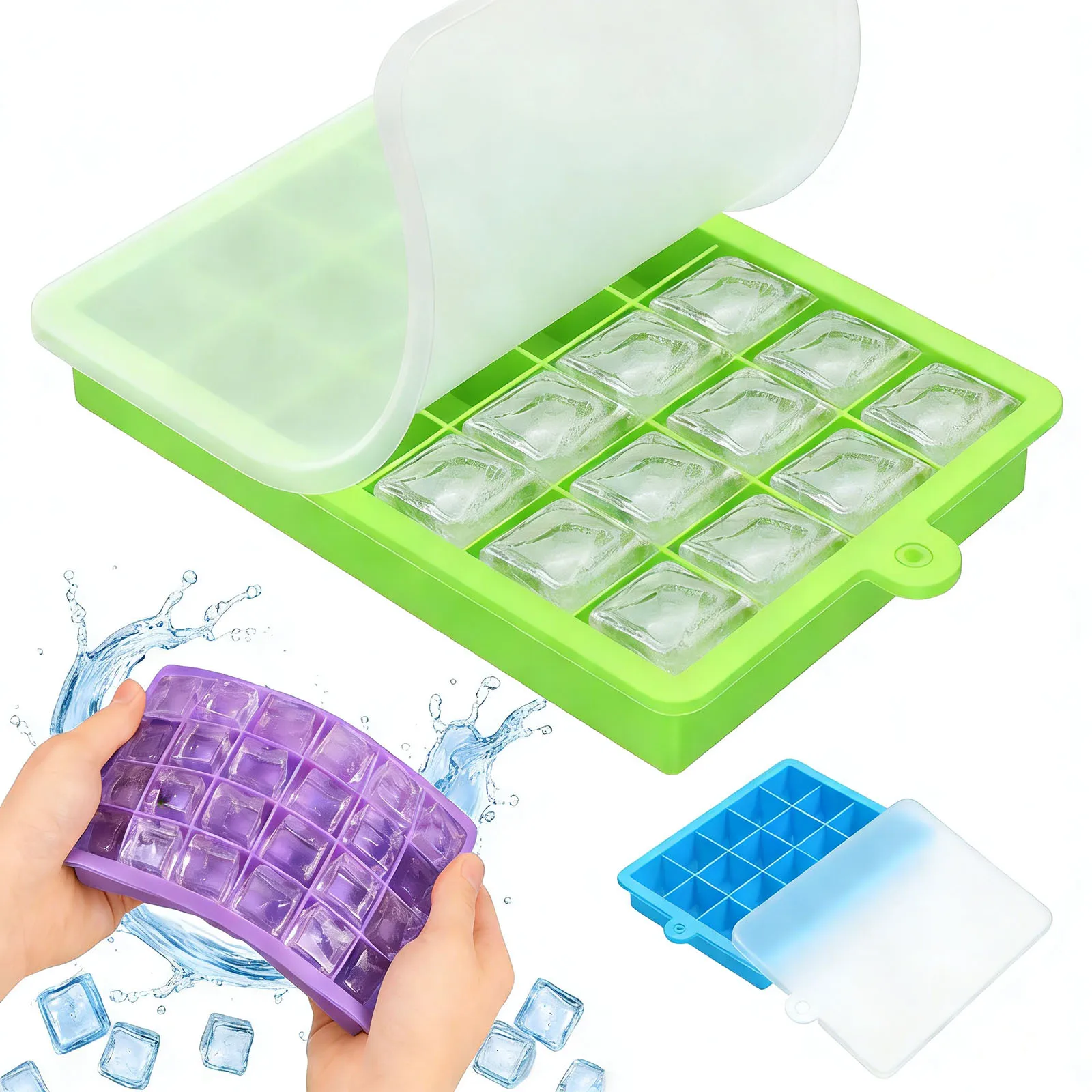 Baby Food Freezer Tray - Silikon-Eiswürfelform, leicht zu entnehmende Eisform, stapelbare