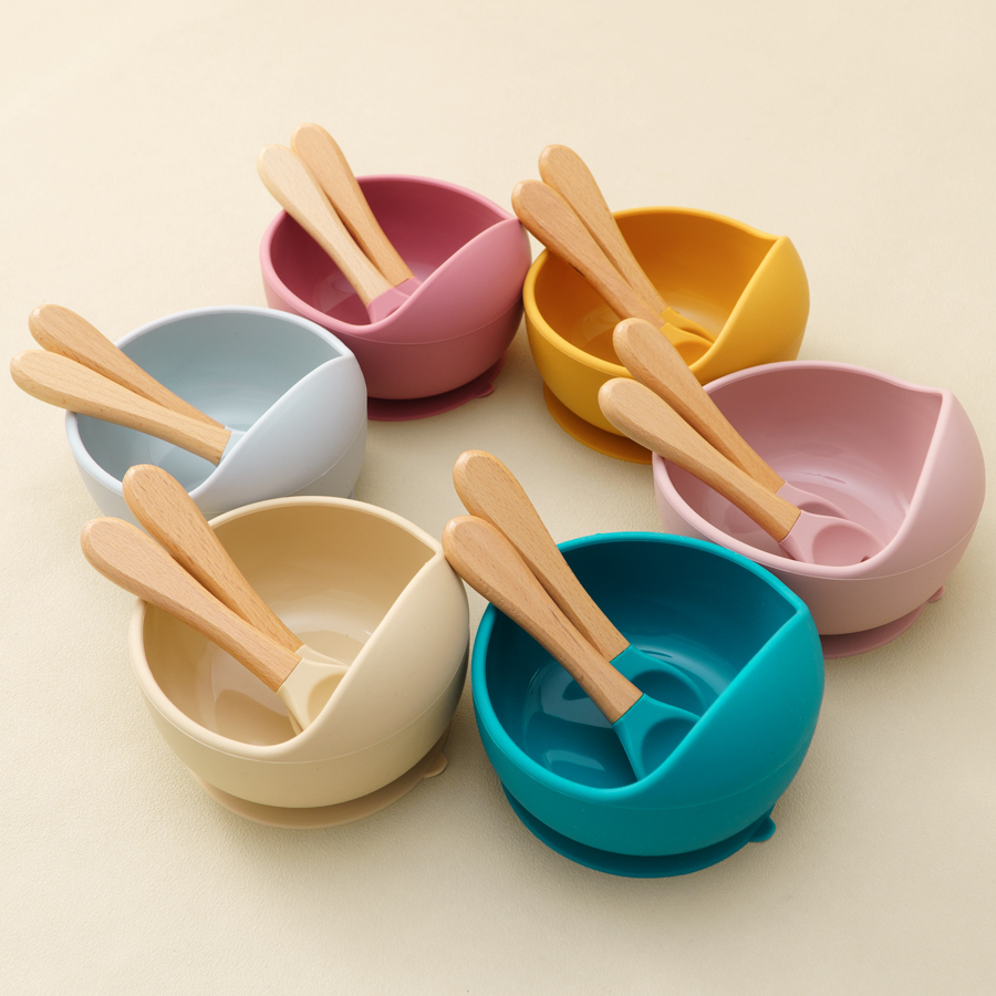 Silicone Suction Bowl - Mamaplan 3PCS Baby Silikon Fütterung Set