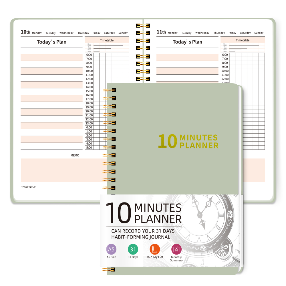 Baby Food List - 10-Minuten-Planer A5 Tägliches Zeitblockierungsjournal 31-Tage-Gewohnheits-Tracker Stundenplan