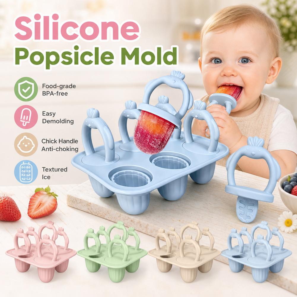 Baby Food Homemade - 1 Set Silikon-Eisform mit Sechs Fächern