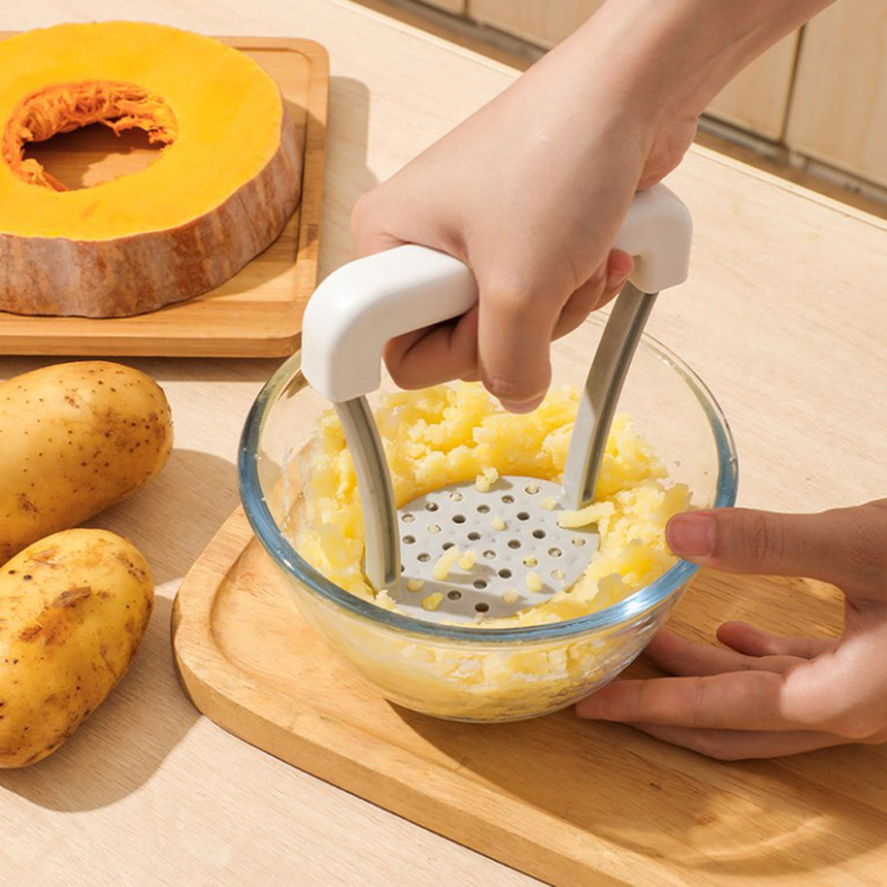 Baby Food Banana - Manueller Kartoffelstampfer, Kunststoff, gepresster Kartoffelzerkleinerer, tragbares