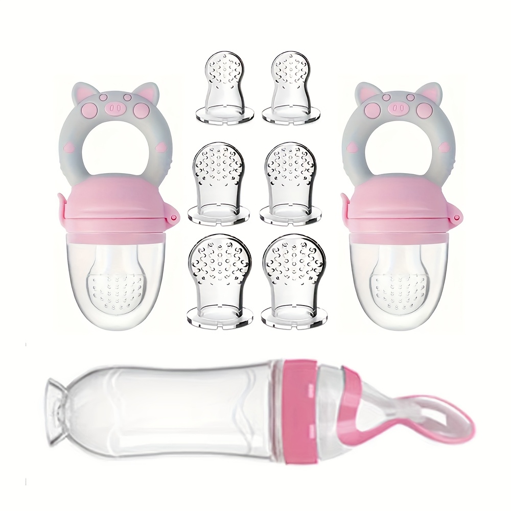 Baby Food Vegetables - 9 Stück Babybesteck: 1 Silikon-Flasche mit