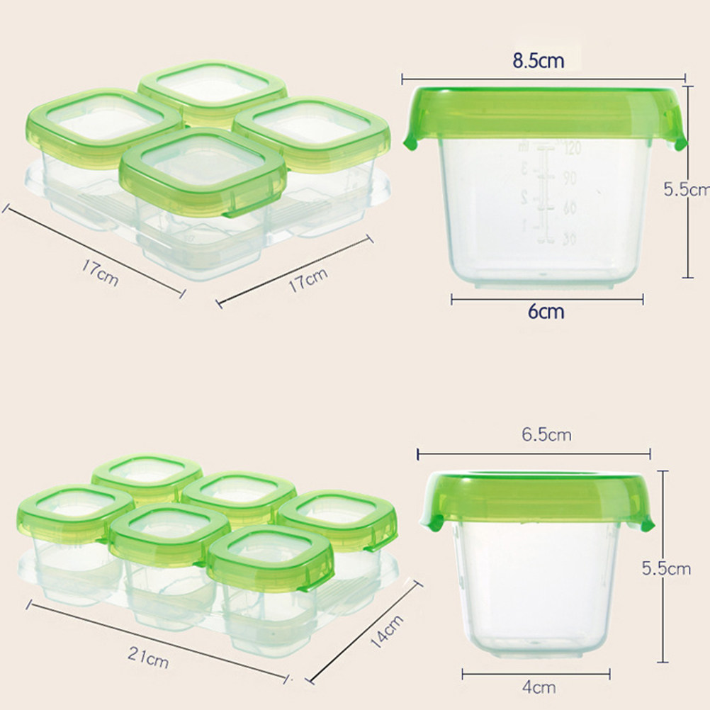 6-teiliges tragbares Frischhal – Baby Food Freezer Tray Bewertung und Preis