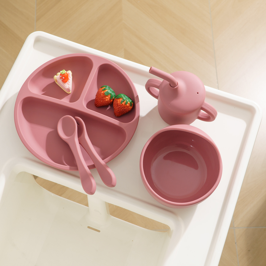 5PCS Baby Silikon Geschirr Set – Silicone Suction Bowl Bewertung und Preis