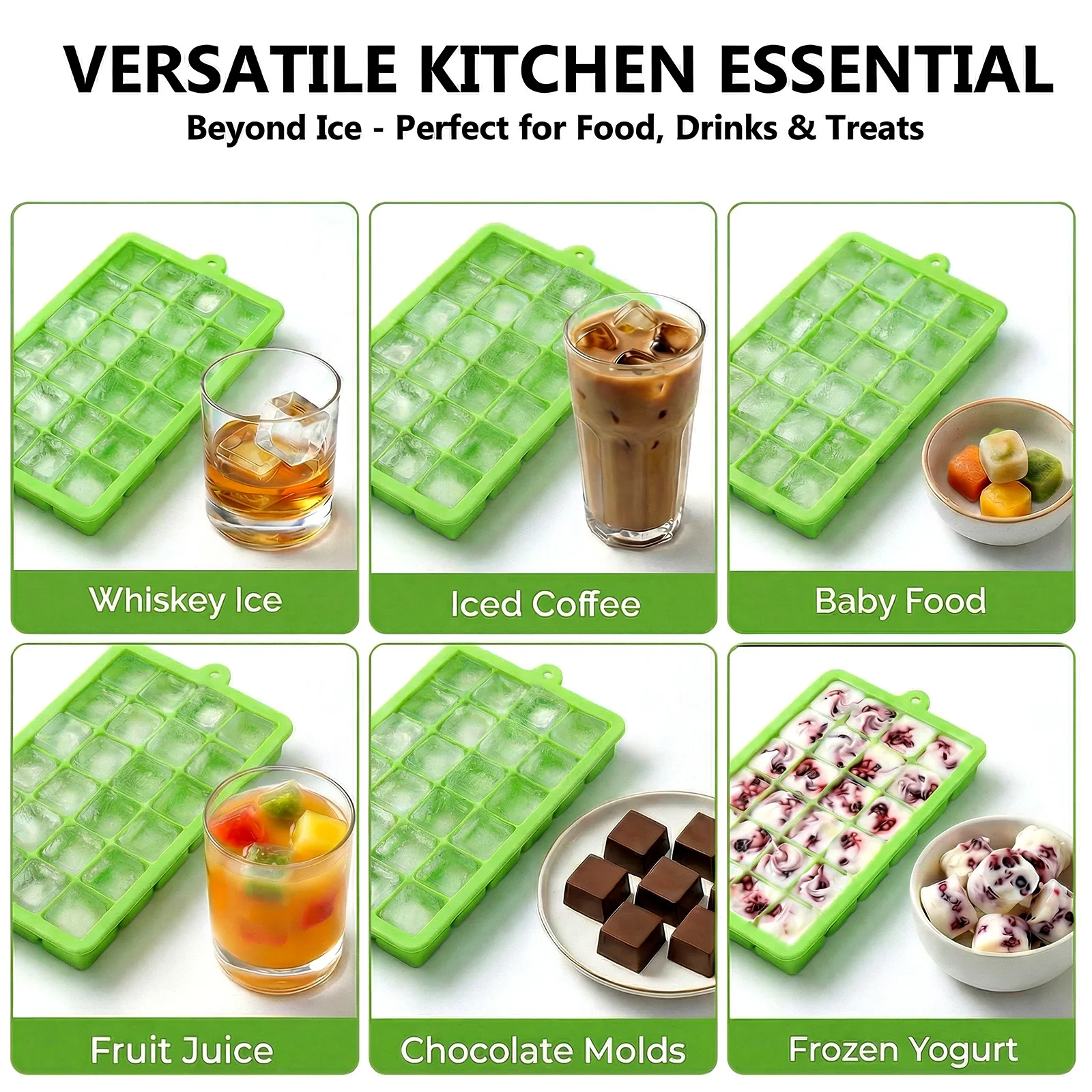 Silikon-Eiswürfelform, leicht  – Baby Food Freezer Tray Bewertung und Preis