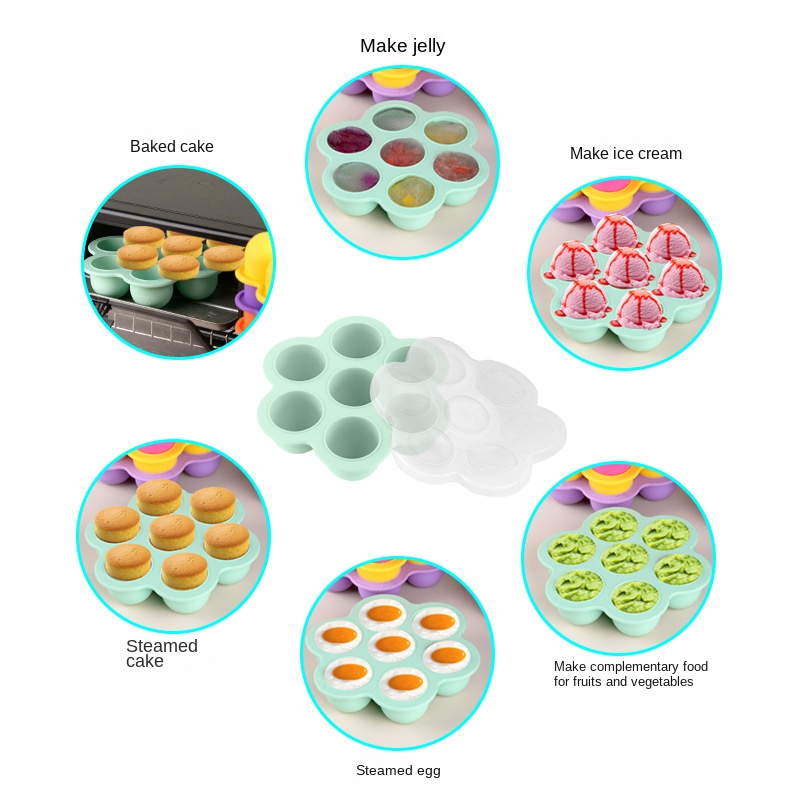 7-Loch Wiederverwendbare Silik – Baby Food Freezer Tray Bewertung und Preis