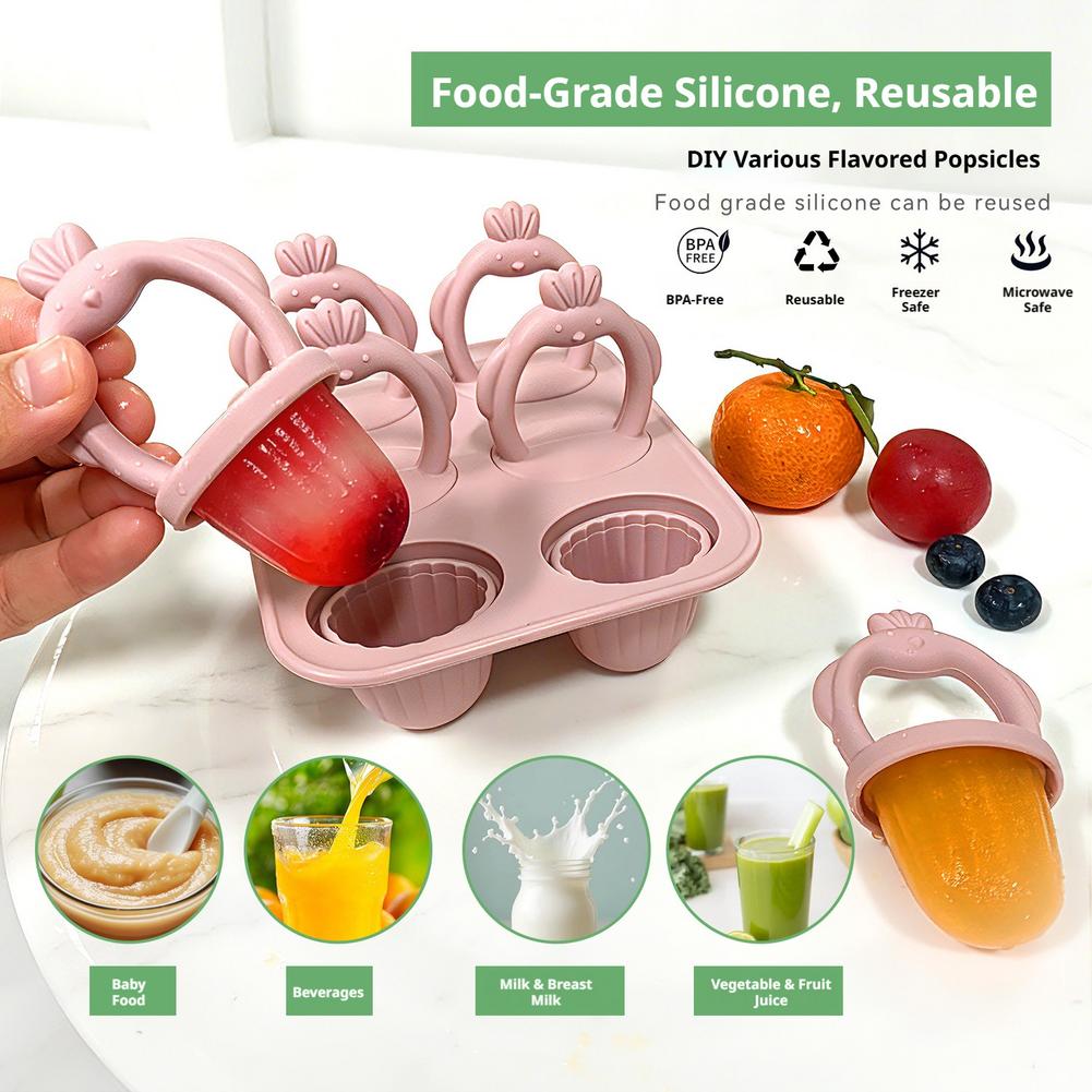 1 Set Silikon-Eisform mit Sech – Baby Food Homemade Bewertung und Preis